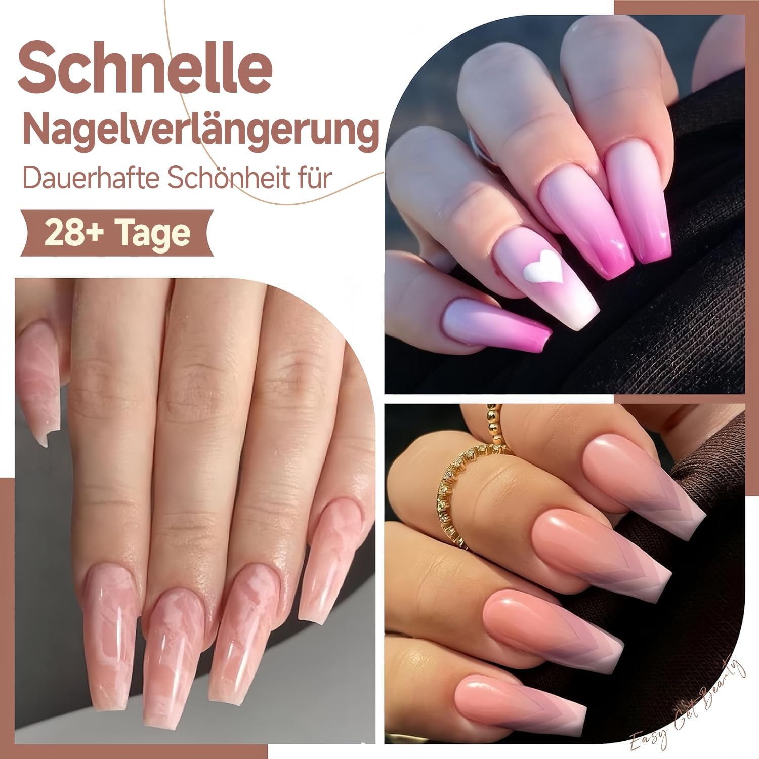 Ballerina Gel Neglespidser 216 stk. 12 Størrelser Soft Gel Negle Tips Full Cover Negle Extension Sæt Semi Matt DIY Home Art