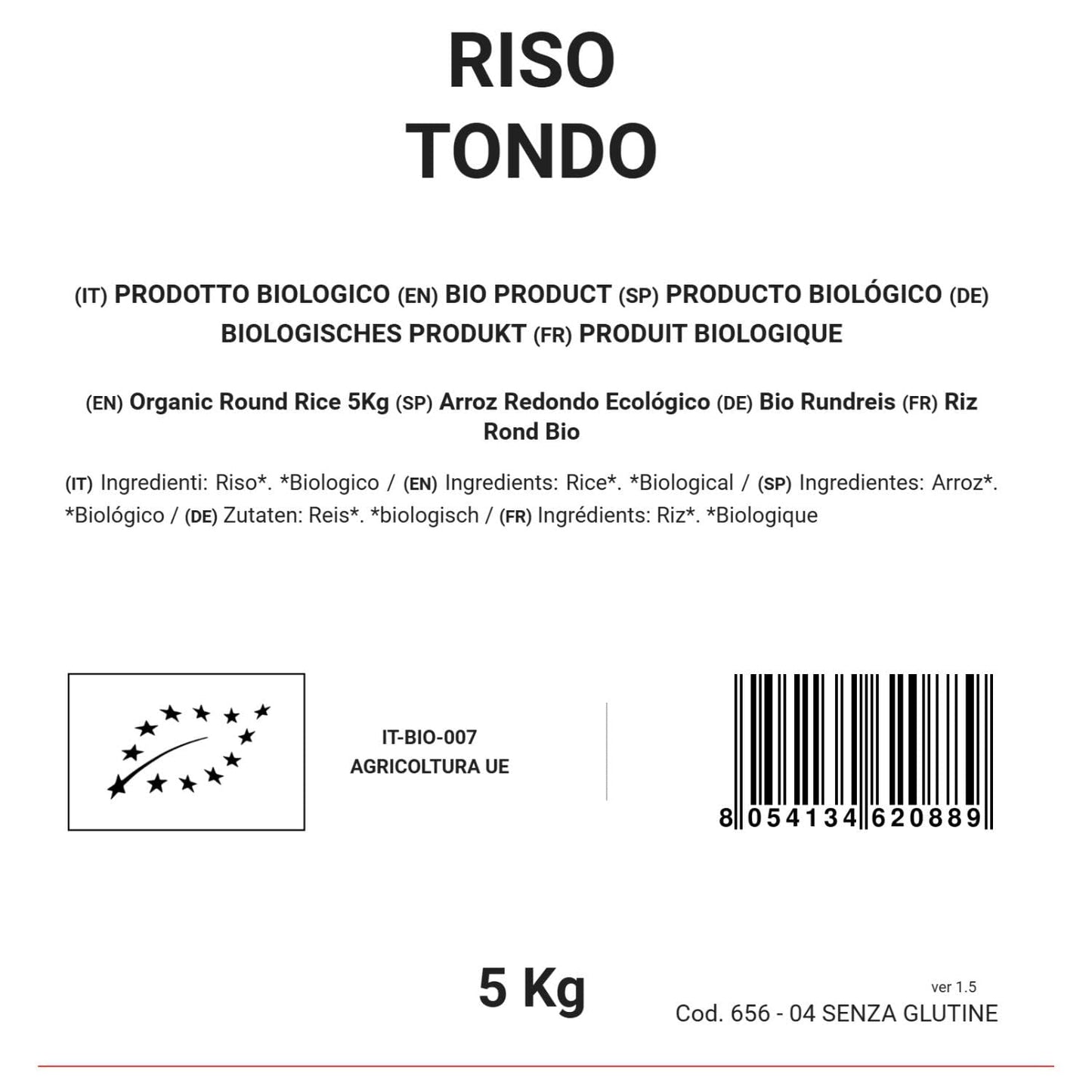 Økologiske runde ris 5 kg
