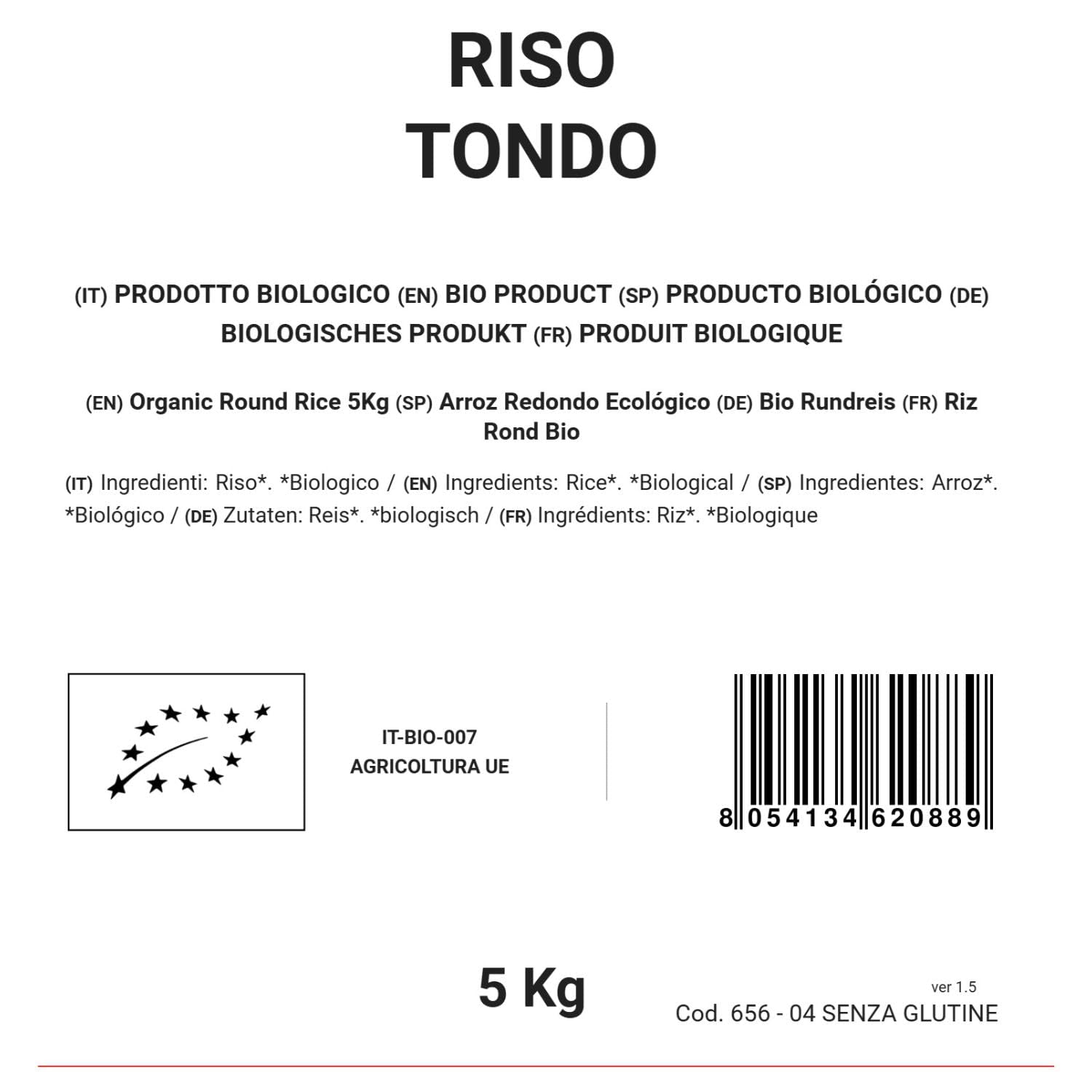 Økologiske runde ris 5 kg