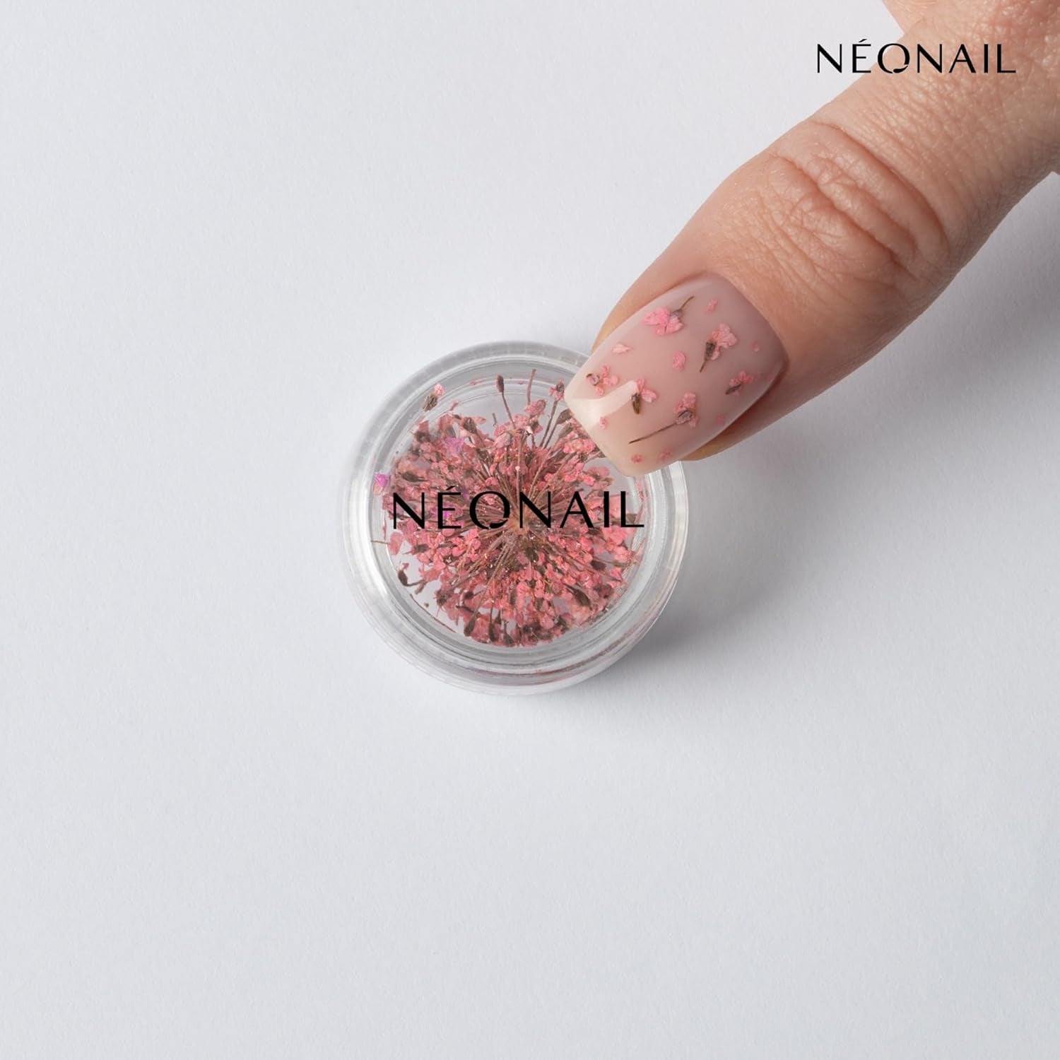 NÉONAIL Nail Art Flowers Set - Trockenblumen - Getrocknete Blumen - Nageldesign Zubehör - Nageldekorationen - Getrocknete Blüten - Negle Decoration - Gelnägel Zubehör - 3 Farben - Rosa, Lila, Orange