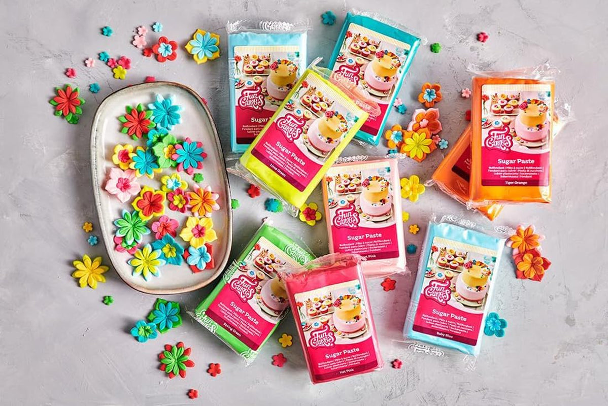 Gul sukkerpasta Funcakes, 250 g