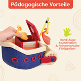B. legetøj 13 styks badekar legetøj til børn med båd, stable kop, fisk, fiske legetøj til børn badekar fra 1 år Legetøj Bebe Naty Shop