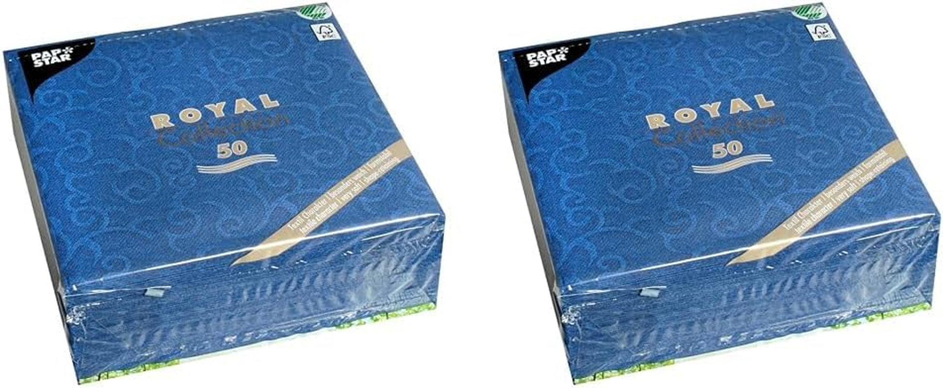 Papstar, 50 servietter "ROYAL Collection" 1/4 gange 40 Cm X 40 Cm champagne "Casali", #84877