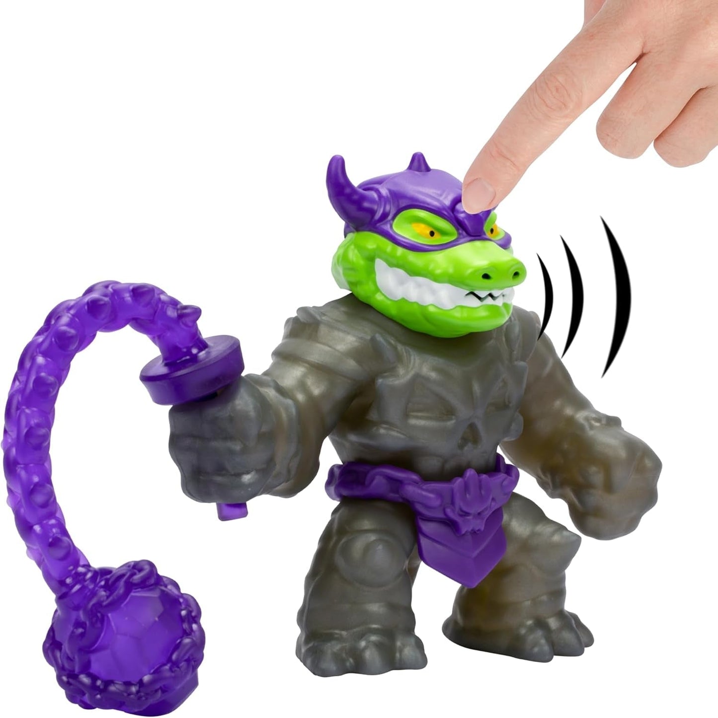 Heroes of Goo Jit Zu Stretch Strikers Deluxe Hero Pack Rock Jaw Strækbar actionfigur med 20+ seje kampudstyr Actionfigurer Naty Shop