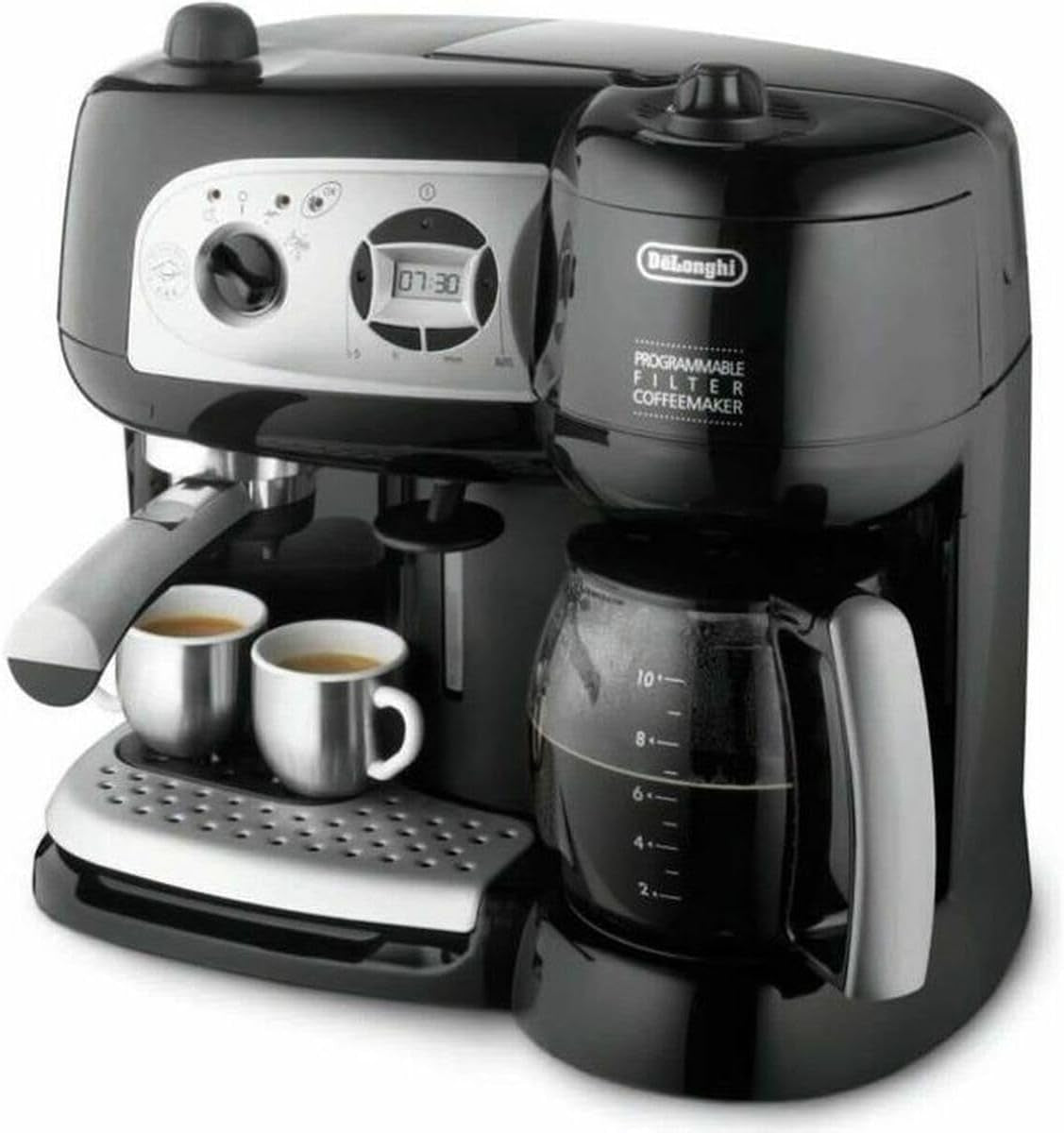 De'Longhi BCO264.1 Espresso- og kaffemaskine i ét, med pumpe, sort, 38 x 24 x 35 cm