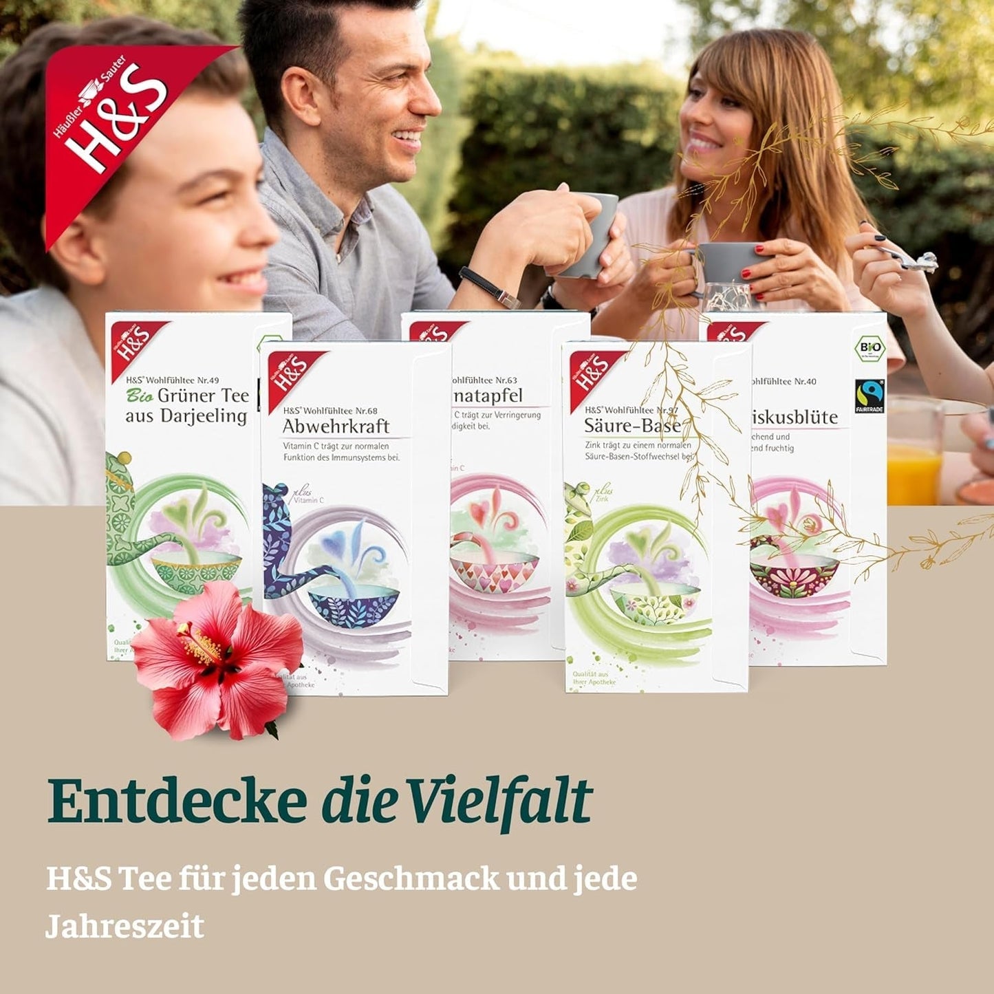 H&S C-vitamin frugtte: smagfuld og forfriskende frugtteblanding, 20 x 2,7 g