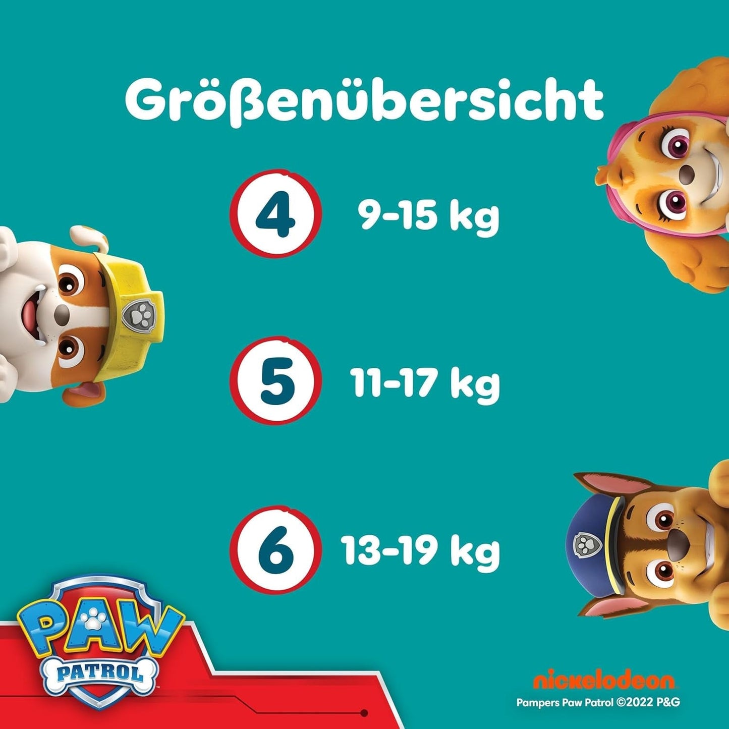 Pampers Baby Dry Pants Diaper Patrol Puppy Edition, str. 5, 160 bleer, 11 kg - 17 kg, 360° justering med stop og beskyttelsessystem