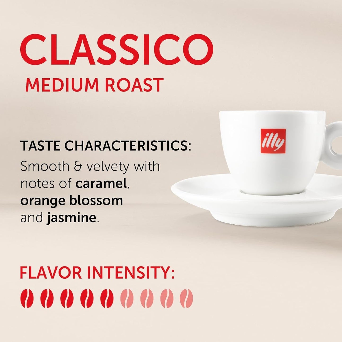 illy, Kaffee E.S.E. Puder Einzeldosis CLASSICO, 100% Arabica med noter af Orangenblüten og Jasmin, Sanfter Gesmack og Süßer Nachgeschmack, 1 Packung med 18 compostierbaren kapsler
