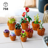 LEGO Icons miniplanter, 9 byggebare kunstige blomster, botanisk samlingssæt til voksne med bygbar terrakottapotte, boligdekoration, gave til kvinder og mænd 10329 byggesæt Besuche den LEGO-Store