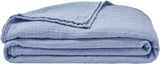 ESSIX Plaid, Monocolor, Lavet af bomuldsgaze, Jazzy, 130 X 170 Cm Dyner og dyner Naty Shop Blue