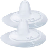 NUK Stillhütchen | Brusthütchen Zum Stillen | Schützt Vor Wunden Brustwarzen | Dünnes Silikon | Größe M (20Mm) | Inklusive Schutzdose | 2 Stück Babymad og ammetilbehør Naty Shop