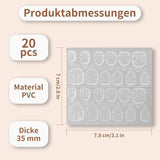 20 jelly negle klæbende tabletter - klare stærke dobbeltsidede klæbende puder Vandtætte genanvendelige tryk på negle DIY manicure sæt negletilbehør