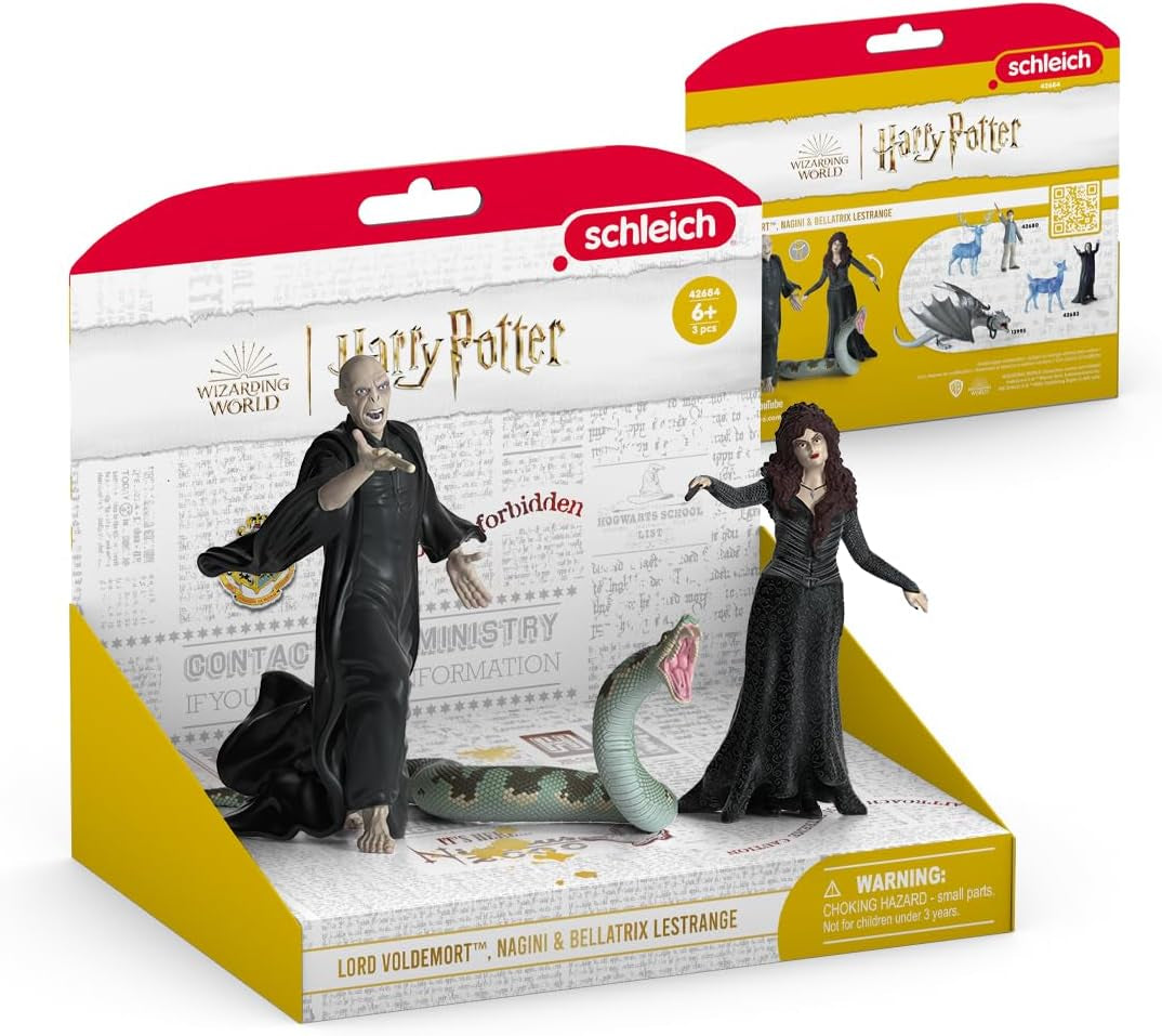 Schleich 42684 Lord Voldemort, Nagini & Bellatrix Lestrange, Fra 6 år, HARRY POTTER - legefigur, 21 X 16 X 18 cm Actionfigurer Naty Shop