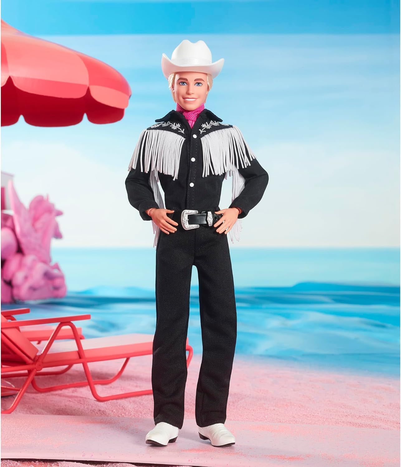 BARBIE the MOVIE Ken - samlerdukke i vestligt outfit, vintage skjorte, cowboyhat, hvide støvler fra filmen for 3 år og opefter, HRF30 Naty Shop Dolls