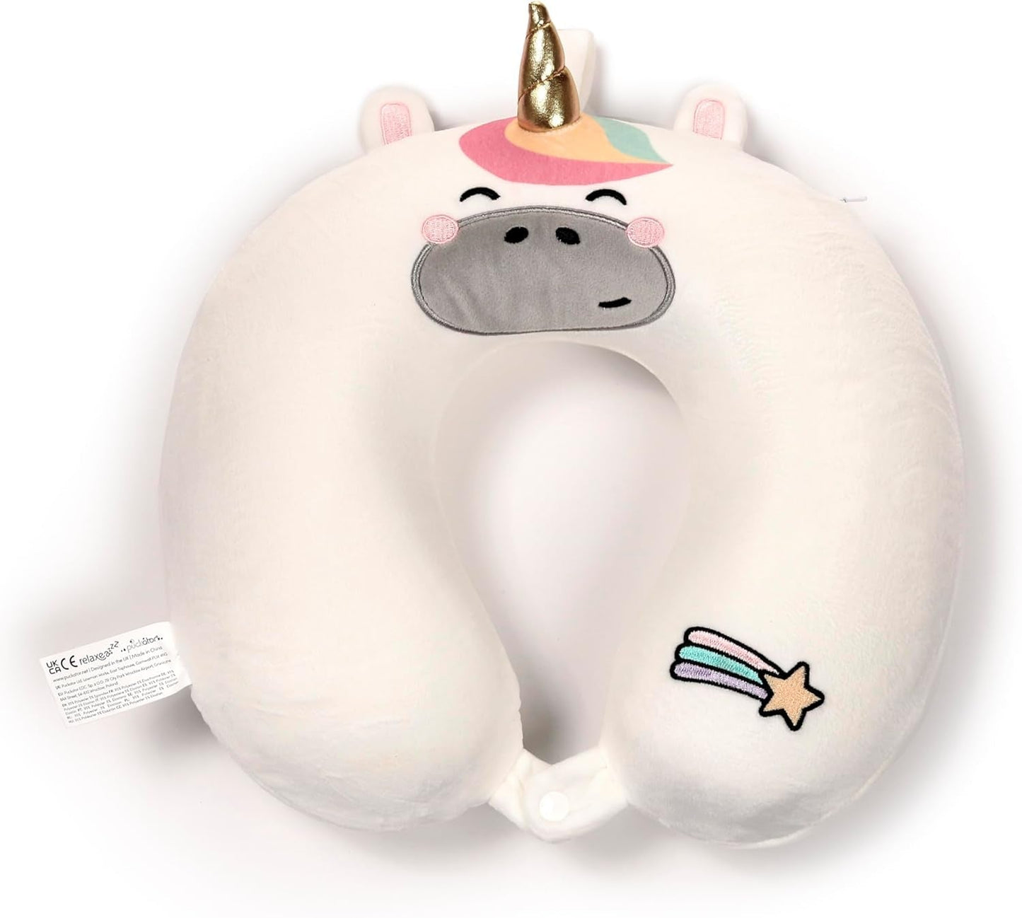 Relaxeazzz Memory Foam Puckator rejsepude - Astra The Unicorn Naty Shop rejsepuder