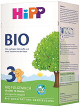 HiPP 3 Økologisk tilskudsmælk (4 x 600g) - efter 10 måneder, med Omega-3 (DHA, ALA), Calcium, Vitamin D, af bedste økologiske kvalitet
