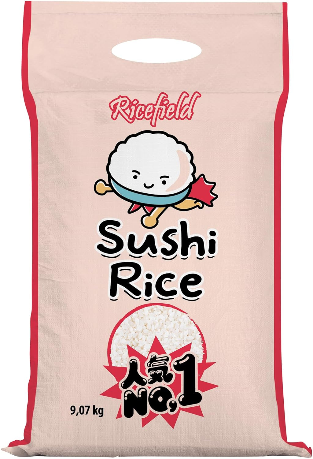 RICEFIELD Ris til Sushi, Rundkorn, Japonica - 1 x 9,07 kg