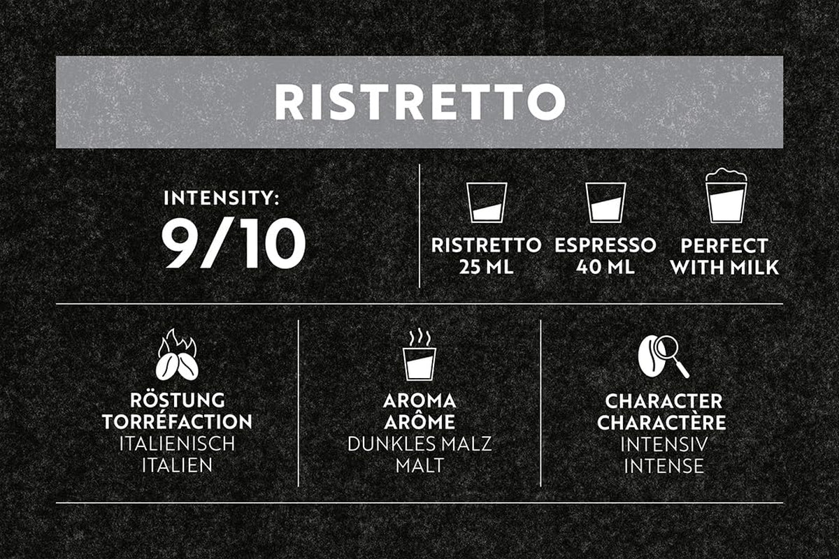 Café Royal Ristretto 36 Kapsel for Nespresso Kaffemaskine - 9/10 Intensitet - UTZ-certificeret Kaffeekapsel af Aluminium (Packung med 3)