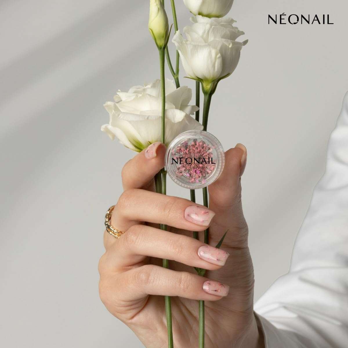 NÉONAIL Nail Art Flowers Set - Trockenblumen - Getrocknete Blumen - Nageldesign Zubehör - Nageldekorationen - Getrocknete Blüten - Negle Decoration - Gelnägel Zubehör - 3 Farben - Rosa, Lila, Orange