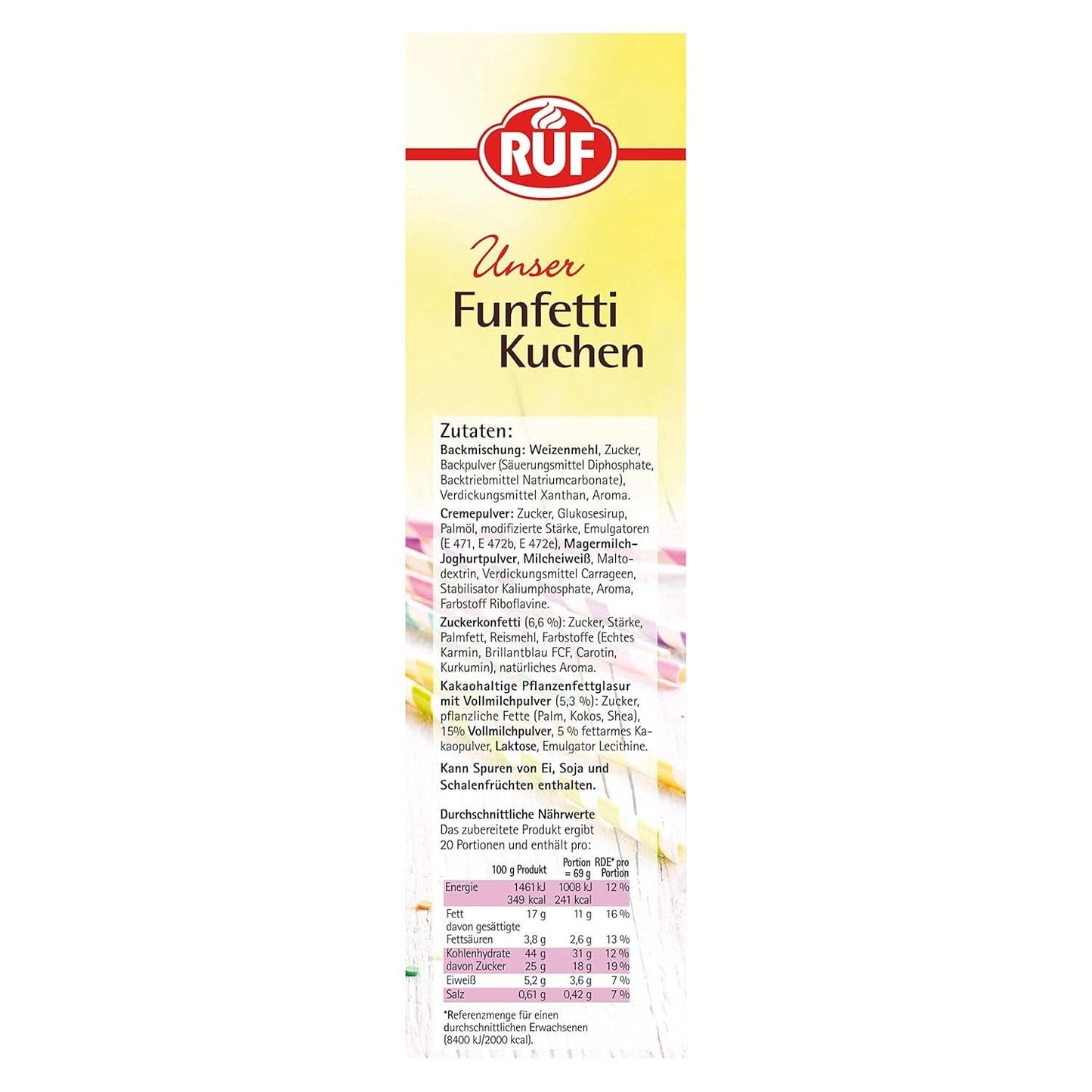 RUF Blanding til kager, forskellige farver Glasurer og Decor Naty Shop