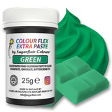 Sugarflair Colourflex Extra Paste Verde madfarve - Spiselig madfarve til smørcreme, chokolade, sukkerpasta, glasur, fondant, kageblandinger, dej og mere - 25g