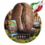 Ristede kaffebønner Italiana Bellagio 1kg | 80% Arabica og 20% ​​Robusta | med strejf af nødder og mørk chokolade | friskristet, lav syreindhold | til kaffemaskiner | Blå spækhugger kaffe