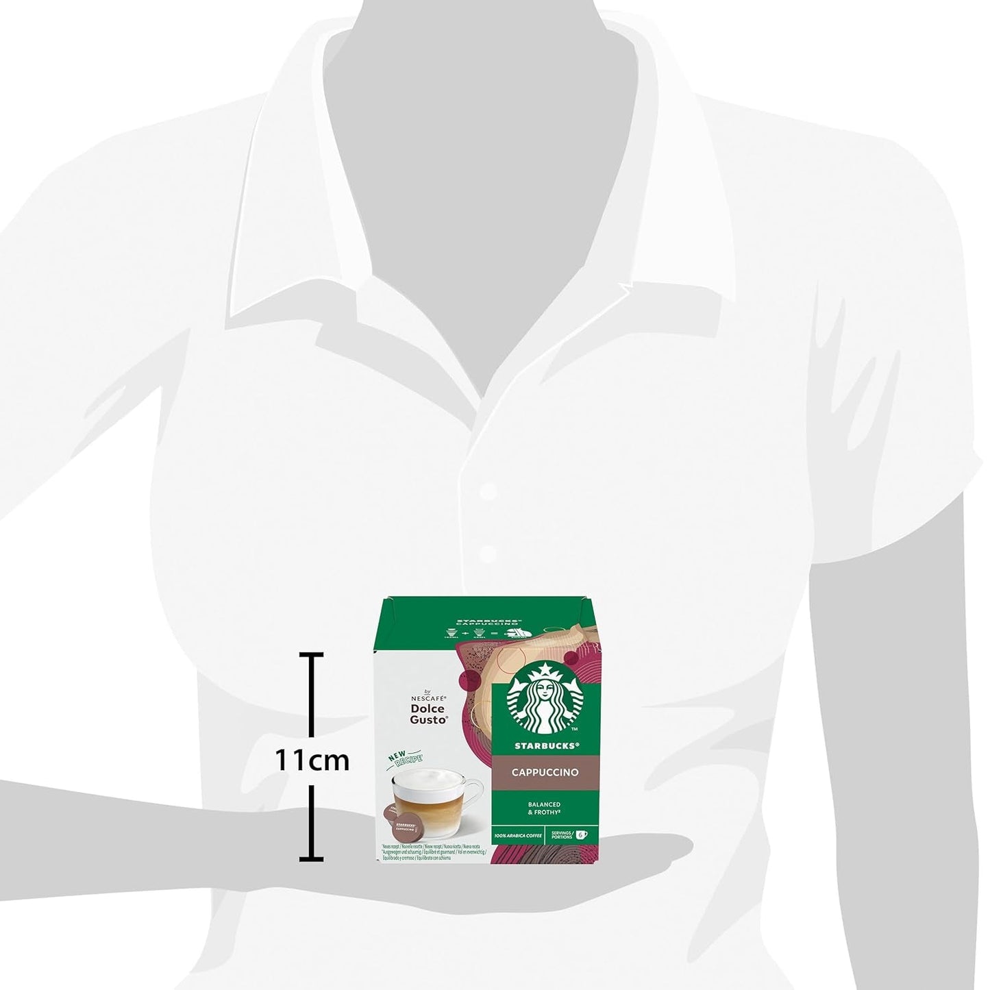 STARBUCKS Cappuccino fra Nescafé Dolce Gusto Kaffeekapseln 6 x 12 (72 Kapseln)