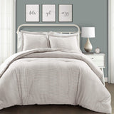 Lush Decor Farmhouse quilt med striber, Full/Queen, grå dyner og dyner Naty Shop
