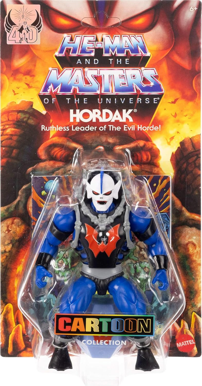 Masters of the Universe Origins Action Figur Hordak fra tegneseriesamlingen, ca. 14 cm høj, vild hordeskurk fra 1980'ernes tv-serier, 16 bevægelsespunkter, mini-tegneseriehæfte, JBM79 Actionfigurer Naty Shop