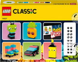 LEGO 11027 Classic Neon Creative Byggesæt, Brick Box Set, Byggelegetøj med modeller: bil, ananas, alien, rulleskøjter, figurer og mere, til børn fra 5 år og opefter Byggesæt Besuche den LEGO-Store