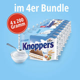Yoghurt – 4 x 200 g – Vaffelskiver fyldt med yoghurt og nougatcreme, hasselnødder og kakao