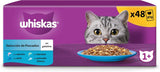 Whiskas Nassfutter für ausgewachsene Katzen, Fischauswahl in Jelly (Multipack, 4 x 12 x 85 g)