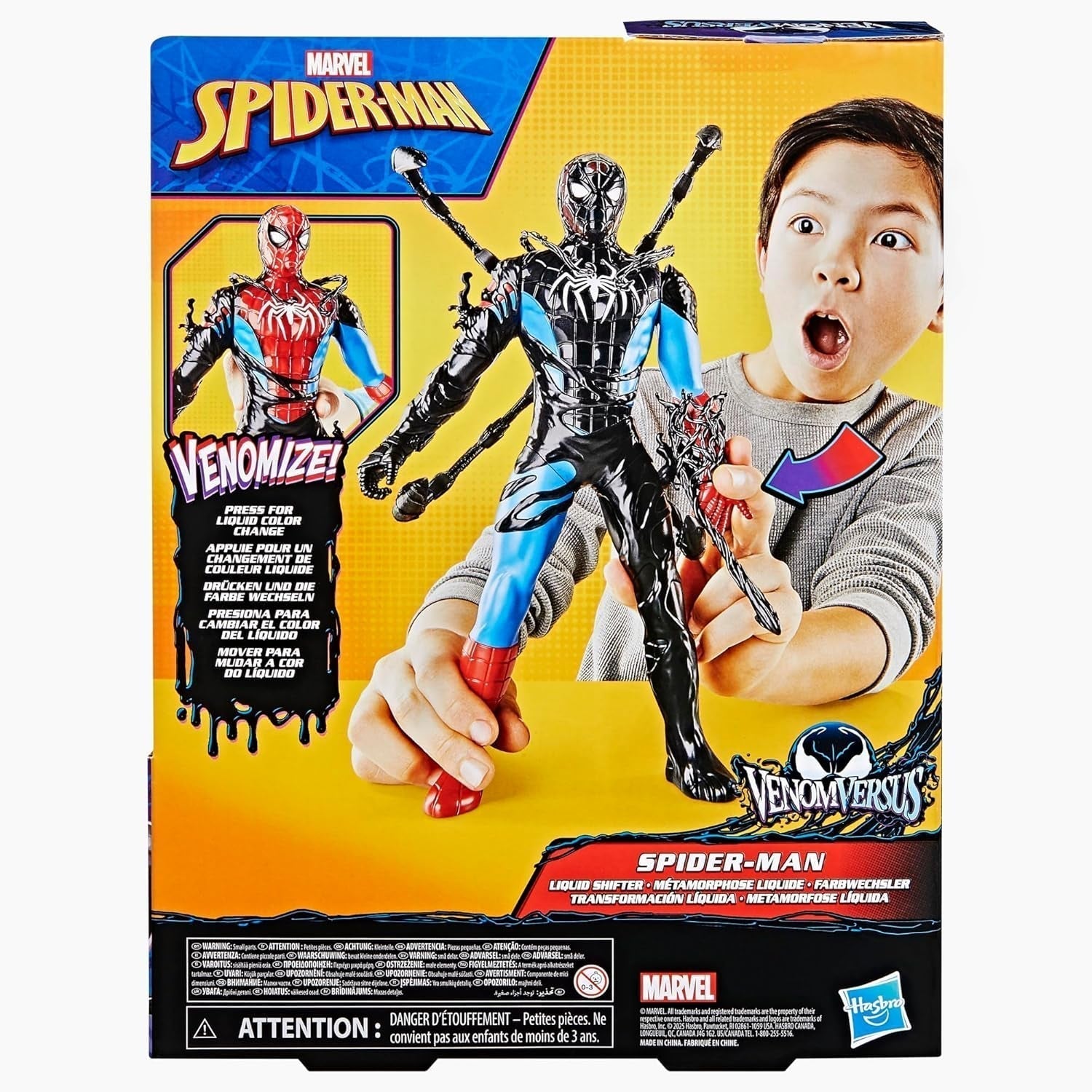 Marvel Spider-Man Venomversus Spider-Man Color Changer Actionfigur med tilbehør Actionfigurer Naty Shop
