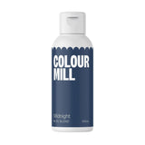 Madfarve Farve Mill Oil Blend Midnight Oil - Madfarve til chokolade, fondant, muffins, kager, bagning, makroner - Madfarve til dekoration af kager - 100 ml