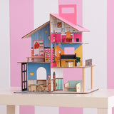 Olivia's Little World 360 trædukkehus til børn, 3,5" dukker og 12 tilbehør, flerfarvet TD-13260C