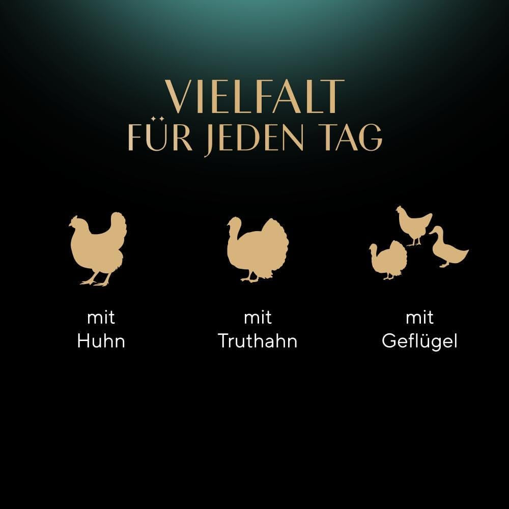 Sheba-portionsposer våd kattefoder, frisk og fin kalkun- og kyllinggelé Multipakke, 6x6x50 g - Kalkun- og kyllinggelé af høj kvalitet til kattemad