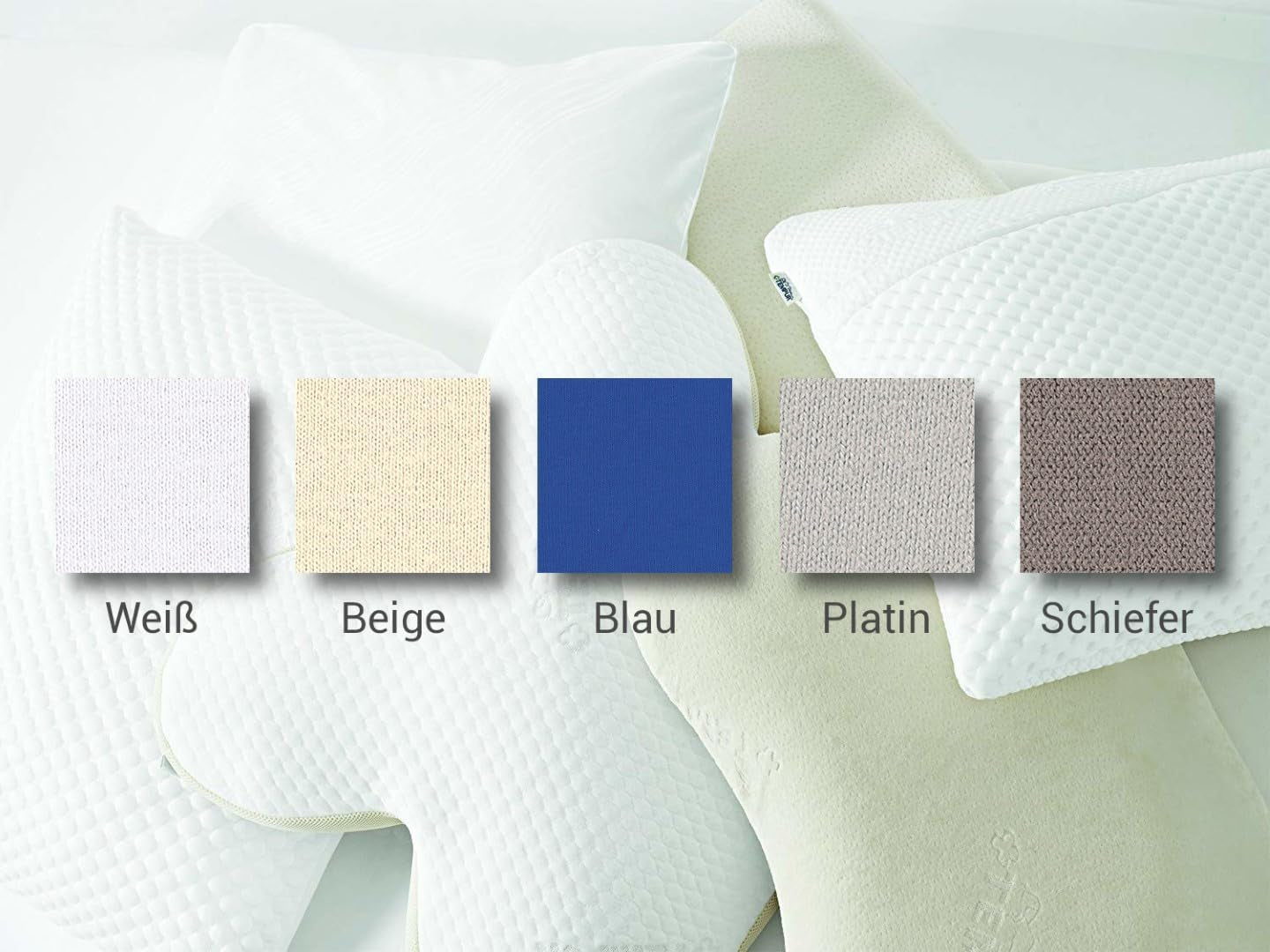 Pudesæt med fyld og betræk, original pude størrelse M med jersey pudebetræk (beige)