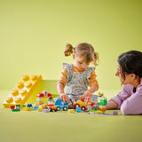LEGO DUPLO Klassisk klodskasse biler og lastbiler, Køretøjslegesæt til børn fra 1,5 år, kreativt lærende legetøj, billegetøj og racerbilsæt 10439 Byggesæt Besuche den LEGO-Store