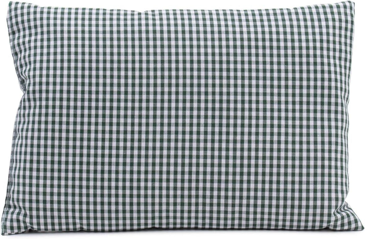 Gözze - Urteduftende pude, 200 G urteblandingsfyld, 100 % bomuldsbetræk, 30 X 20 Cm - Plaid Green Naty Shop Standardpuder