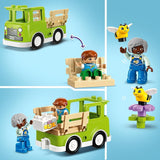 LEGO DUPLO Bybiavl og bistader, pædagogisk legetøj til småbørn med 2 figurer og en mobil lastbil, bygge- og ombygningssæt, legetøj til småbørn fra 2 år 10419 Byggesæt Besuche den LEGO-Store