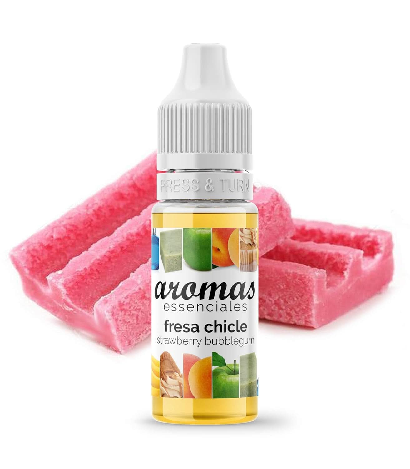 Koncentreret aroma med smag af tyggegummi og jordbær, 10 ml Naty Shop aromaer 10 ml