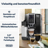 De'Longhi Dinamica Plus ECAM 370.70.B Fuldautomatisk espressomaskine med LatteCrema mælke-, cappuccino- og espressosystem, 3,5 tommer TFT farveberøringsskærm og appkontrol, kaffefunktion, sort