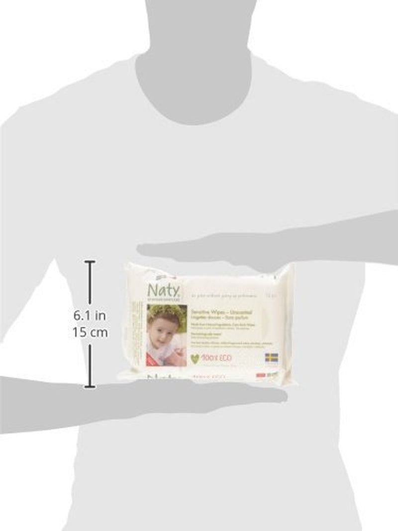 Eco by Naty Baby Care, økologiske vådservietter til babyer, uparfumeret, 56 bleer