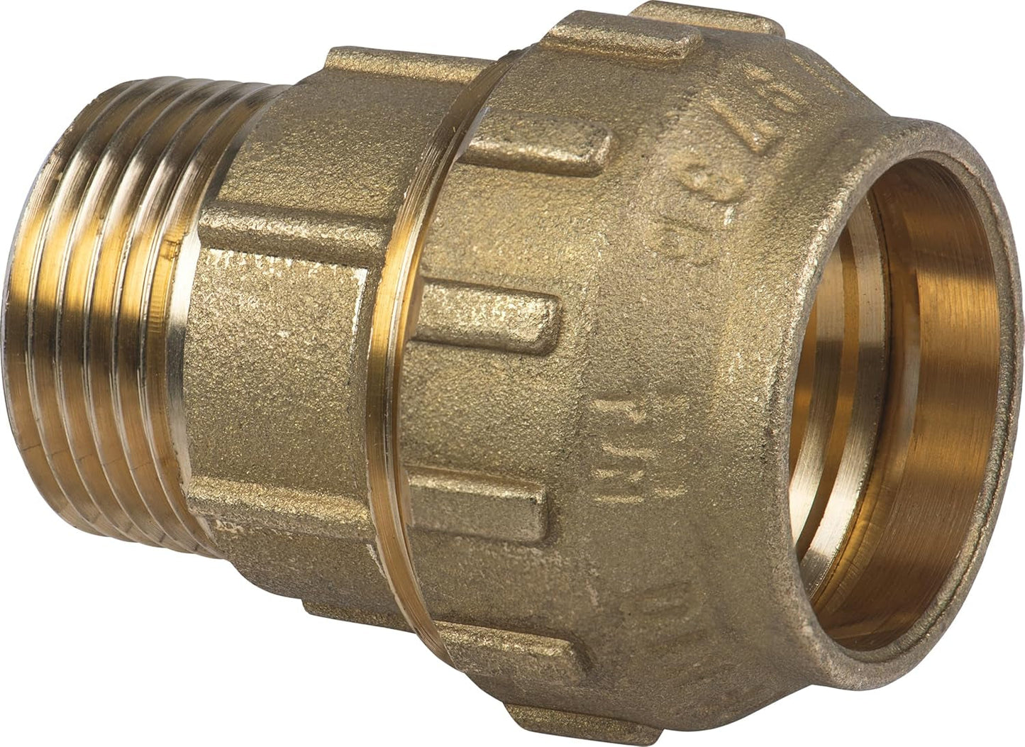 Cornat kompressionsfitting - udvendigt gevind Ø 32 mm x 1 tomme - messing - med et udvendigt gevind - PE-HD rørtilslutning / T617532
