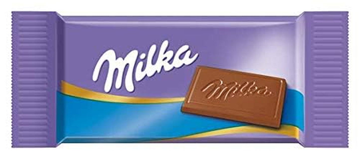 Milka Naps Mix – Mini chokolade firkanter i 4 sortimenter: alpemælk, jordbær, hasselnødder, kakaocreme – 1 x 1 kg