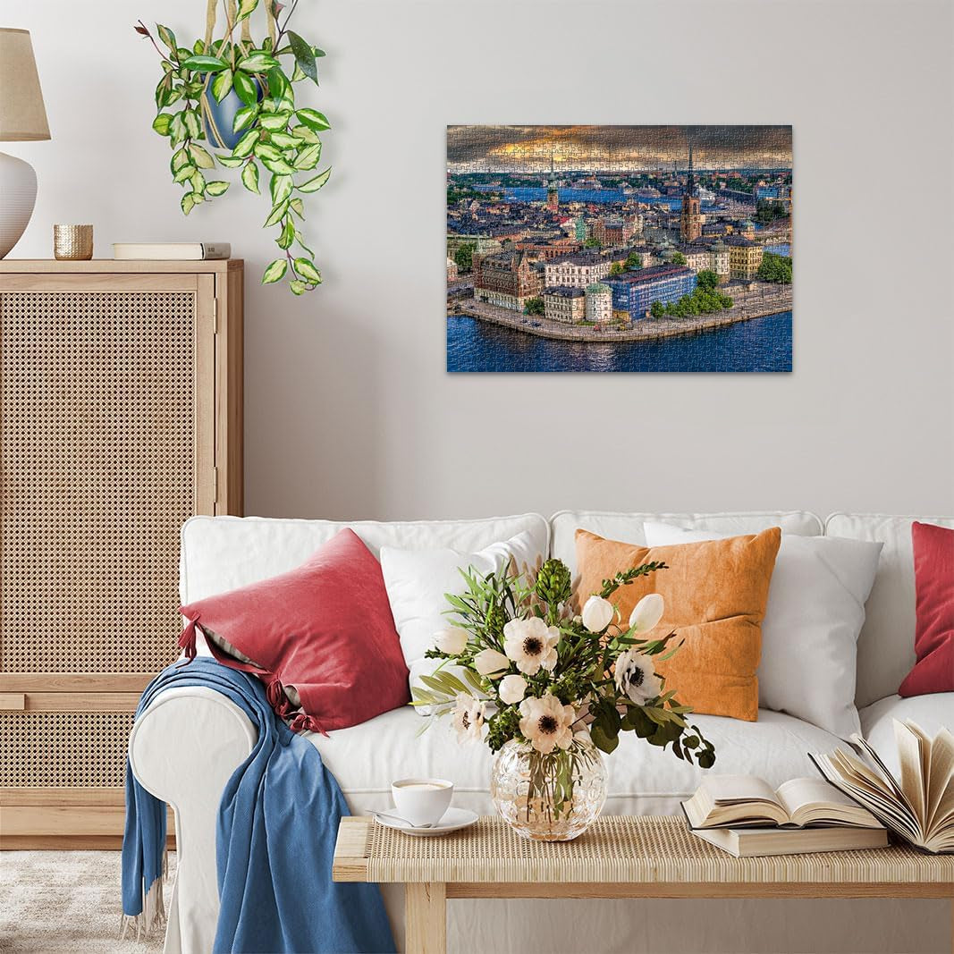 Ravensburger Puzzle Scandinavian Places 12000114 - Stockholm, Sverige - 1000 brikker puslespil til voksne og børn over 14 år Puzzle Naty Shop