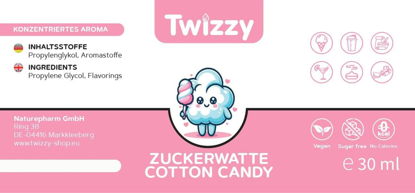 Twizzy Concentrated Cotton Candy Aroma, 30 ml Aromas Naty Shop