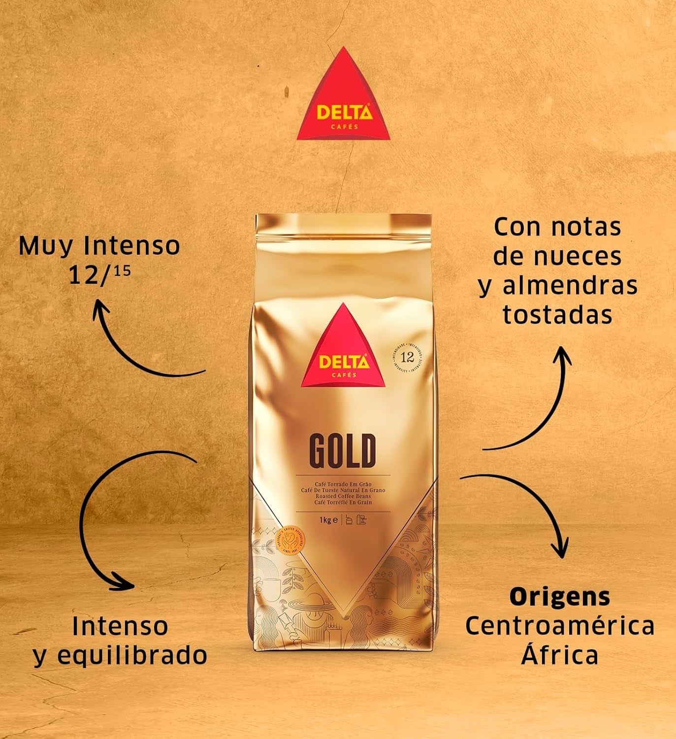 Delta GOLD kaffebønner (1 kg)
