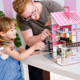 Olivia's Little World 360 trædukkehus til børn, 3,5" dukker og 12 tilbehør, flerfarvet TD-13260C