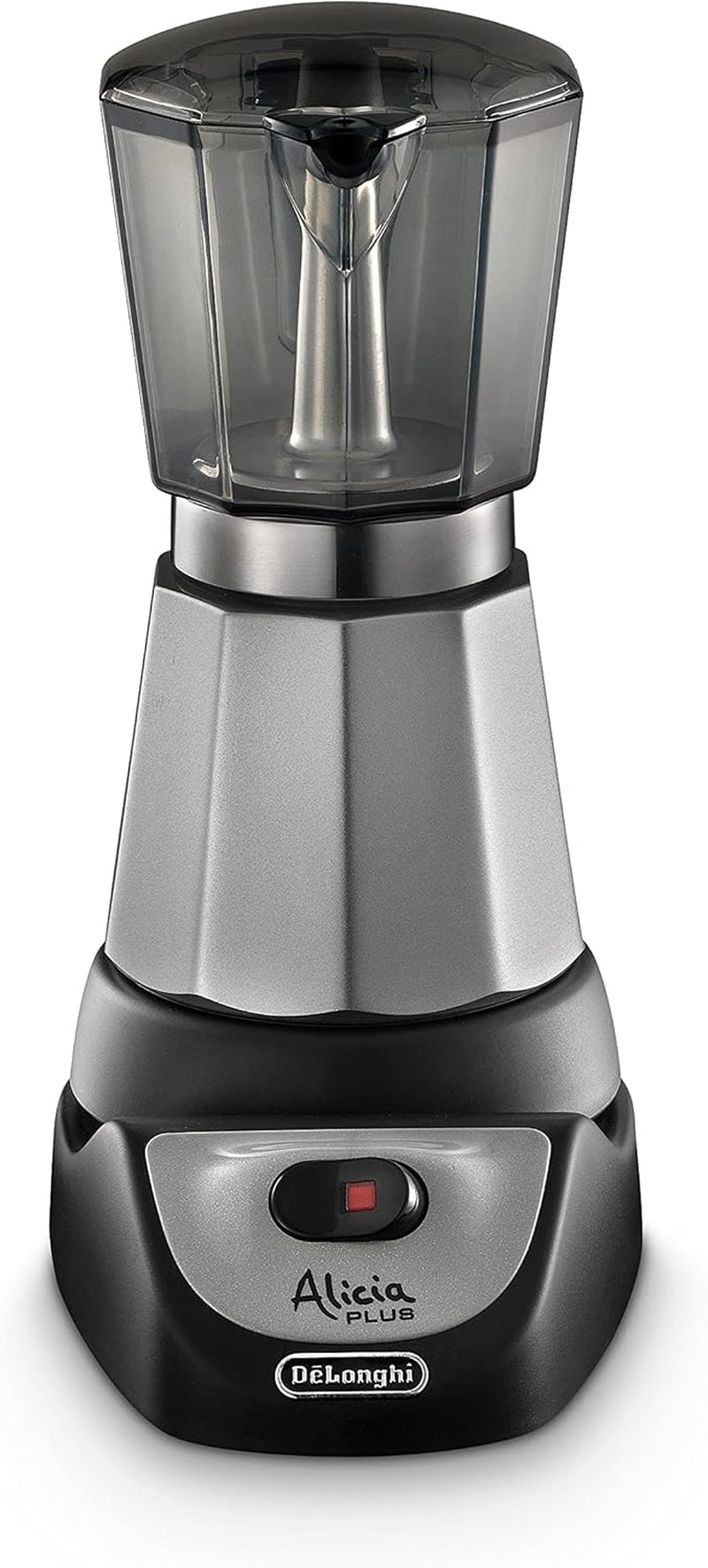 De'Longhi Alicia Plus EMKM6.B Moka Pot (360° drejelig, 550 W) Sølv-sort